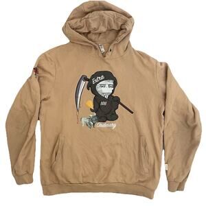 Fifth Loop Men's Sweatsuit Hoodie with Graphic Print Size XL Tan